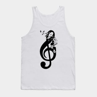 Treble Clef - Bass Guitar Tank Top